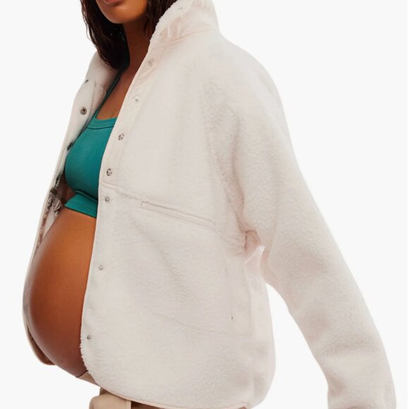 NWT $178 FP Movement X Hatch Hit The Slopes Fleece Jacket Cream Neutral MEDIUM - Picture 5 of 9